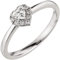 Jobo Damen Ring Herz 585 Gold Weißgold 11 Diamanten Herzring Größe 54