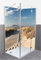 ARTLAND Duschrückwand Eck mit Motiv Alu Rückwand Dusche Bad Verkleidung wasserfest Duschwand Größe personalisiert 2 Segmente Natur Strand Nordsee Sand Meer Steg T5RM
