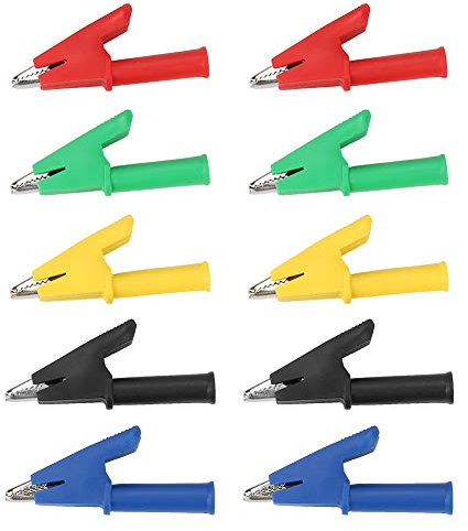 Metall Krokodilklemmen Isolierte, 10pack P2002 380v 20a 4mm Banana Jack Sicherheitstest Clip Für Multimeter, 5 Farben