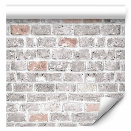 murando - Tapete selbstklebend 10m Wandtattoo dekorative Möbelfolie Dekorfolie Fotofolie Panel Wandaufkleber Wandposter Wandsticker - Mauer Ziegel f-A-0768-j-a