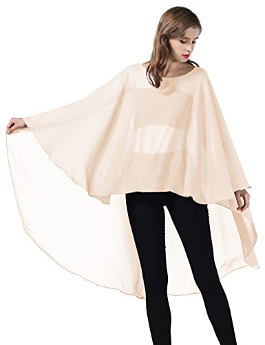 BEAUTELICATE Stola Damen Chiffon Schal Umschlagtücher Cape Elegant für Festlich Hochzeit Brautkleid Abendkleid
