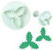 TOSSPER 2pcs/set Fondant Cake Mold Bakeware Holly Leaf Mold DIY Cake Decorating Tools Cookie Mould Plastic Plunger Cutter