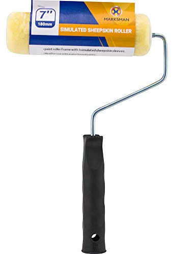 7 Sheepskin Roller Painting Tool - Simulated 180Mm Decorating Handle Brush, Paint and Decorate Household DIY, Multi Purpose, Ceiling, Walls | Durable