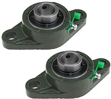 Create idea 2 Pezzi 30 Mm Diametro Foro UCFL206 Cuscinetti Flangiati Rombici Sferici Esterni con Ugello Olio Blocco Cuscino A 2 Bulloni Autoallineanti Per Sistema Di Trasporto Di Macchinari