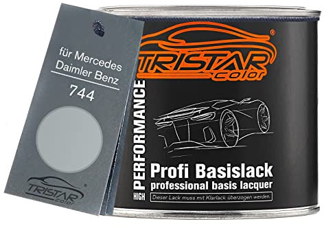 TRISTARcolor Autolack Dose spritzfertig für Mercedes/Daimler Benz 744 Brillantsilber Metallic Basislack 0,5L