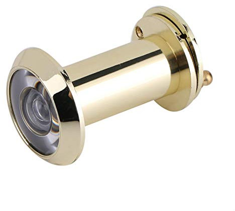 Alvinlite Portée de Porte Grand Angle Verre Optique Grand Angle visionneuse de Porte Grand Miroir de Porte Judas de Porte Avant pour hôtel de Bureau à Domicile(d'or)