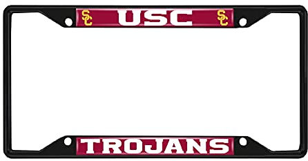 FANMATS 31281 Southern California Trojans Metall-Kennzeichenrahmen schwarz lackiert