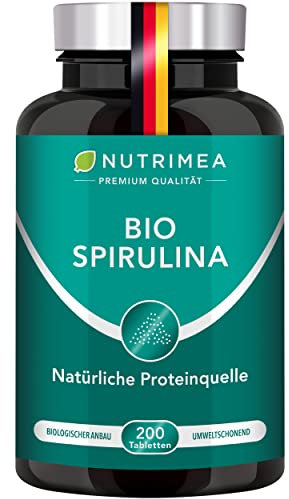 Spirulina Tabletten | ZERTIFIZIERTE BIO-QUALITÄT | Laborgeprüft & Ohne Zusätze | Reine Spirulina Alge Hochdosiert 100% Vegan
