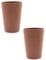 Magu Lot de 2 gobelets personnalisés en biopolymère (100% sans pétrole) avec nom | Lot de 2 gobelets dents personnalisés Nature Design 2 pièces Terre cuite
