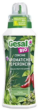 GESAL Concime BIO Aromatiche & Peperoncini, Per Foglie e Frutti più Saporiti, 500 ml