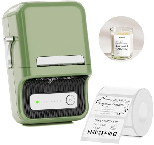NIIMBOT B21 Etiqueteuse, imprimante Thermique d'étiquettes Bluetooth | Idéal pour école, bureau, pots d’épices, rangement domestique, scrapbooking et pots de confiture