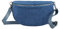 Made in Italy Damen Leder Gürteltasche Crossbody Teddyfell Bauchtasche Hüfttasche Kunstfell Plüsch Umhängetasche Brusttasche Crossover Bodybag Schultertasche Handytasche Jeansblau 30x20x7 cm