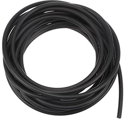 sourcing map Polyurethan Rundriemen Antriebsriemen 5mm Durchm 5 Meter Länge Glatt Oberfläche PU Urethan Förderband Riemen für Antriebsübertragung, Schwarz