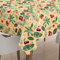 Encasa XO Polyester Bedruckte Tischdecke, Tischdecke aus Twill-Stoff, wasserabweisend, Länge 140x240 cm für rechteckigen Esstisch 6 to 8 Seater. Maschinenwaschbar, langlebig - Cherry