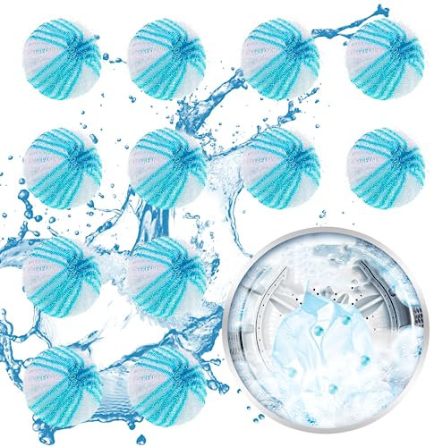 12 Pezzi Lavatrice per la Rimozione dei Peli di Animali Domestici, Rimozione dei Peli di Animali Domestici per Lavanderia, Sfera di Pelucchi Riutilizzabile per Lavatrice e Asciugatrice