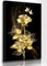 Xiuwon Wandkunst, Motiv: Goldene Rose, abstraktes goldenes Blatt-Poster, Blumenbaumdruck, Schmetterlings-Gemälde, Bilder auf Rosen, Wohnzimmer, Schlafzimmer, Badezimmer, ungerahmt, Größe 40,6 x 61 cm