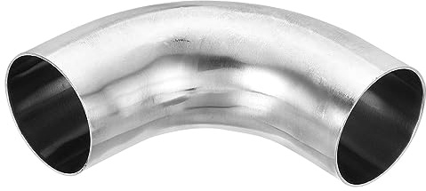 PATIKIL 90 Degré Mandrin Courbure Coude 2 pouce OD Acier Echappement Coude | 304 Inox pour Echappement Tuyau Modifié Escalier Main Courante HVAC, Echappement Tuyauterie Connecteur