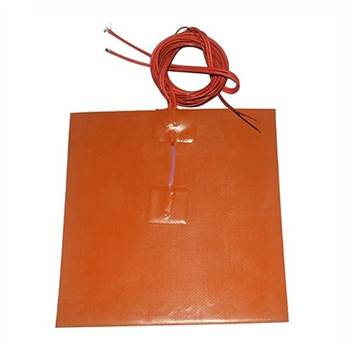 ZELNF Zubehör für 3D-Drucker 120x120mm Silikon-Heizkissenheizung for 3D-Druckerzubehör 3D-Drucker-Controller (Color : Orange, Size : 24V 100W)