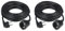 REV Verlängerungskabel 3m, 3680W, H05VV-F, Innenbereich, Verlängerungskabel schwarz (Packung mit 2)