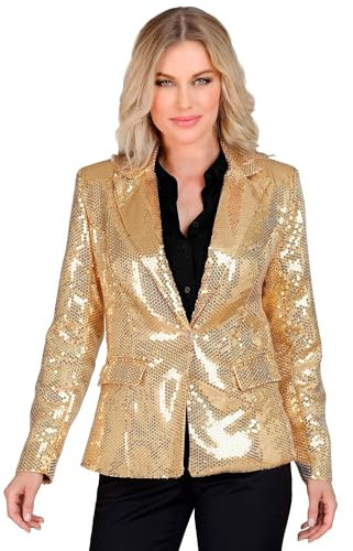 W WIDMANN MILANO Party Fashion - Party Fashion Blazer mit Pailletten für Damen, Schlagermove, Jackett, Festival, Faschingskostüme