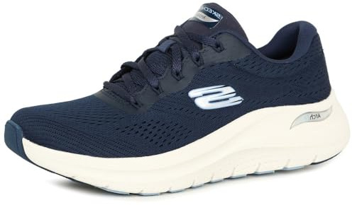 Skechers Women's Arch Fit 2.0 Big League Sneaker, Navy Mesh/White Trim, 5.5 UK