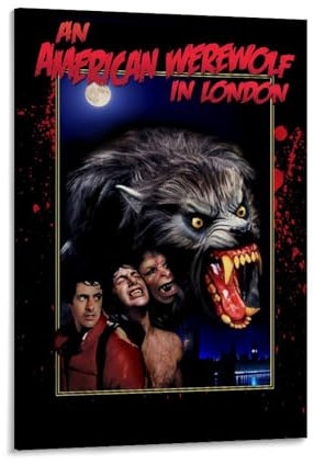 keev Leinwandposter An American Werewolf in London, Wandkunst, dekoratives Gemälde, Poster, 30 x 45 cm, Rahmenstil