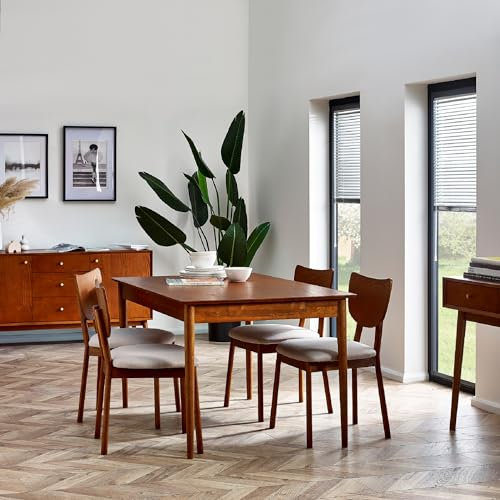 Julian Bowen Tavolo da pranzo estensibile Lowry con 2 cassetti, legno, ciliegio frassino, H 78 x L 180 x P 90 cm