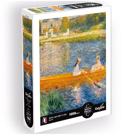 Calypto 3907010 Das Boot, La Yole, 1000 Teile Puzzle mit Soft-Touch, Kunstpuzzle mit samtiger Oberfläche, für Erwachsene und Kinder ab 9 Jahren, Pierre-Auguste Renoir