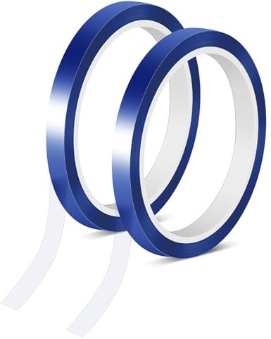 Molain 2 Stück Hitzebeständiges Klebeband, Wärmeband für Sublimation Blaues Wärmeband Keine Rückstände Thermo Klebeband für Elektronik Leiterplatten Wärmeübertragung DIY Handwerk (20mm*33m)