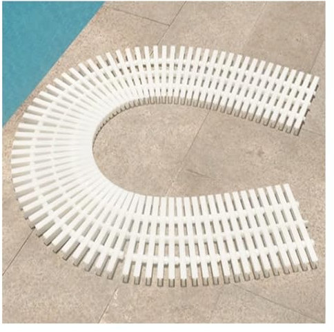 BZJPRFC Überlaufgitter for Schwimmbeckenabflüsse, Einrastbares Ablaufgitter for Abflussrinnen, Abdeckung for Ablaufgitter for Oberirdische Pools Und Begehbare Balkonduschen(Size:20x100CM/20pcs)