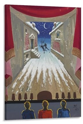 KOOHTAA Salvador Dalí La Crime (Marquis De Sade) Kunstposter Gemälde Wandkunst Poster Rollbild Leinwand Gemälde Bild Wohnzimmer Dekor Zuhause 60 x 90 cm