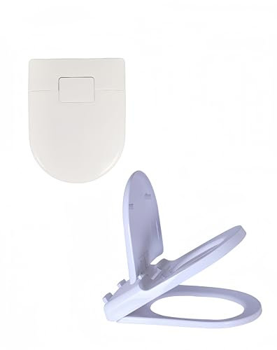 Family Toilet seat、Toilet seat with Child seat Built in、Potty Training Toilet seat、Quick Release、Adjustable Hinge、 Anti Slip and Antibacterial U/D Shaped Toilet lid、 White