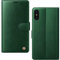 AIMOYU for iPhone X, iPhone XS Case, Flip Wallet Leather Phone Case with [4 Card Slots] [Kickstand] [RFID Blocking] Magnetic Protective Shockproof Cover for iPhone X/XS Phone Case - Green