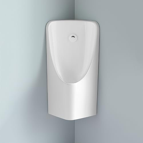 SnamicE Urinoirs d'angle anti-déversement pour homme, rinçage automatique par induction, urinoirs en céramique anti-déversement, urinoirs pour hommes, urinoirs de nuit, urinoirs d'extérieur pour