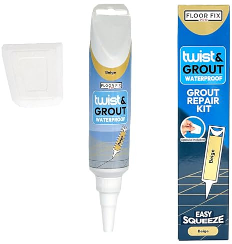 Twist & Grout Reviver Restore and Repair For Bathroom/Shower/Kitchen Tiles Fast - Pre-Mixed Durable & Waterpoof Tile Restoration Kit- Simple To Apply (Beige)