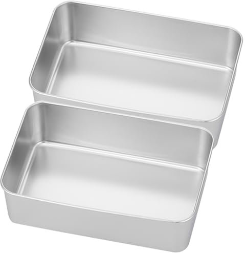 OFFSCH 2piezas Molde Para Hornear Moldes Para Pan Tapa Acero Inoxidable Antiadherente