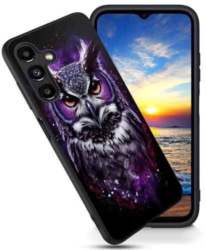 FGDRFGRW Schutzhülle für Galaxy A26 5G, weiche, mattierte TPU-Hülle, ultradünn, stoßdämpfend, kratzfest, Schutzhülle für Samsung Galaxy A26 5G 6,7 Zoll, lila Eule