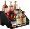 Nuovoware Étagère Bouteilles Liqueur, Étagère Bar Bouteilles Liqueur, Étagère Bouteilles Liqueur 3 Niveaux, Armoire Vin Bouteilles Liqueur, Mini Bar Armoire Bar 12 Bouteilles, Charbon Noir