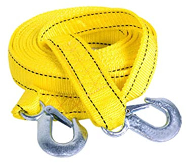 Mikinona Corde De Remorque De Voiture De 5 Tonnes Treuil Solide Corde De Camping en Nylon Double Épaisseur Fluorescente pour Une Visibilité Nocturne