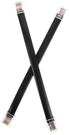 balacoo 2pezzi Cavo Telefonico Piatto Core Connettore Maschio Maschio Per Trasmissione Segnale Stabile Casa Facile Installazione e Design Sottile