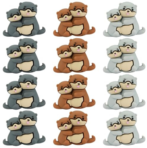 WEWAYSMILE 12 Stück Süße 3D Silikonperlen Zur Herstellung Von Schlüsselanhängern Eichhörnchen Brennperlen Für Die Herstellung Von DIY Stiften Schmuck Armbändern Und Schlüsselbändern