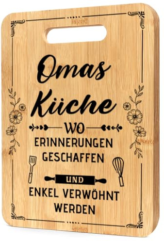 Oma Geschenk Muttertag, Muttertagsgeschenk Personalisiert, Bambus Schneidebrett Muttertagsgeschenk Oma, Geschenk für Oma, Oma Geschenk Geburtstag, Beste Oma Geschenke für Oma Von Enkel