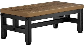 Tritthocker aus HDPE für Erwachsene & Kinder, Klohocker 230KG Tragkraft, Wasserfester Tritt mit Anti-Rutsch Oberfläche & Verstellbare Füße & Abgerundete Ecken, Platzsparend 40x20x15cm für Küche Bad