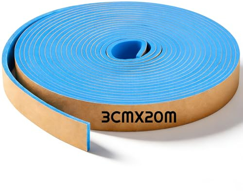 Xuniea Edge Insulation Strips Self-Adhesive for Levelling Compound Edge Insulation Joint Tape Edge Insulation Strips Screed Expansion Joint Tape Divider Tape Underfloor Heating (3 cm x 10 m, Blue, 2
