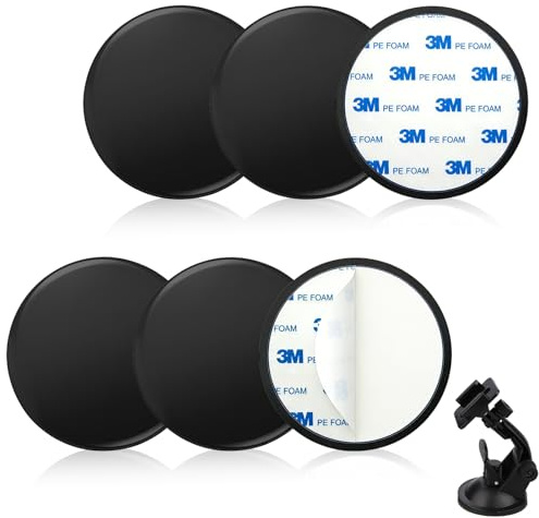 LZYDKH 80mm Klebe-Befestigungsplatten für Armaturenbrett, 6 Stück Extra Stark Saugnapf Klebepad Universal Klebepads für Navigationsgeräte Handyhalter