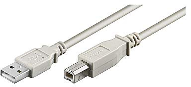 Wentronic USB Kabel (A-Stecker auf B-Stecker) Grau 5m