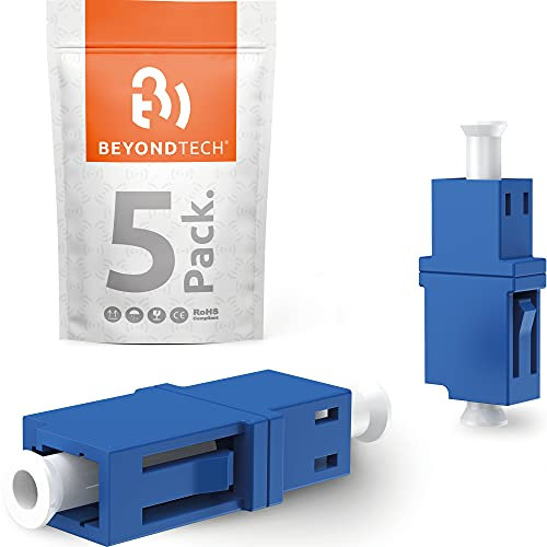 Beyondtech LWL-auf-LC-Adapter Singlemode UPC Simplex – 5 Stück – Beyondtech Glasfaser-Extender/Glasfaserkupplungen Serie