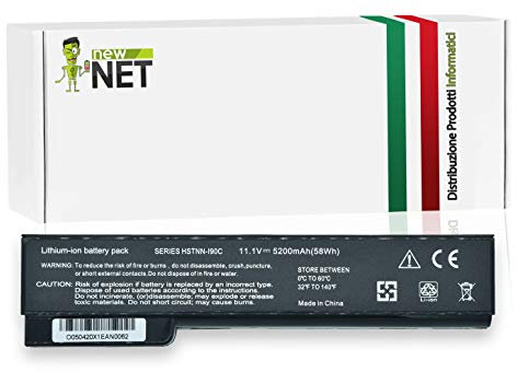 Newnet Batterie pour ordinateur HP 10.8 – 11,1 V 5 200 mAh EliteBook 8470P EliteBook 8470W EliteBook 8560P ProBook 6360B ProBook 6460B ProBook 6465B ProBook 6470B ProBook 6475B ProBook 6560B ProBook 6565B ProBook 6570B