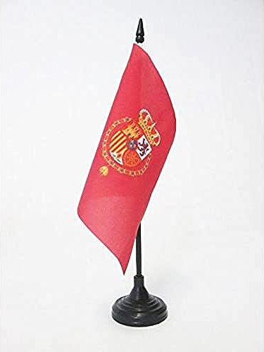 BANDERA de MESA del ESTANDARTE DEL REY FELIPE VI DE ESPAÑA 15x15cm - BANDERINA de DESPACHO REAL DE ESPAÑA 15 x 15 cm - AZ FLAG