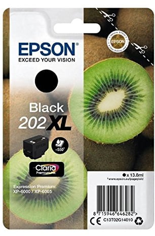 Epson C13T02G14010-202XL Black Ink 202 Series Kiwi